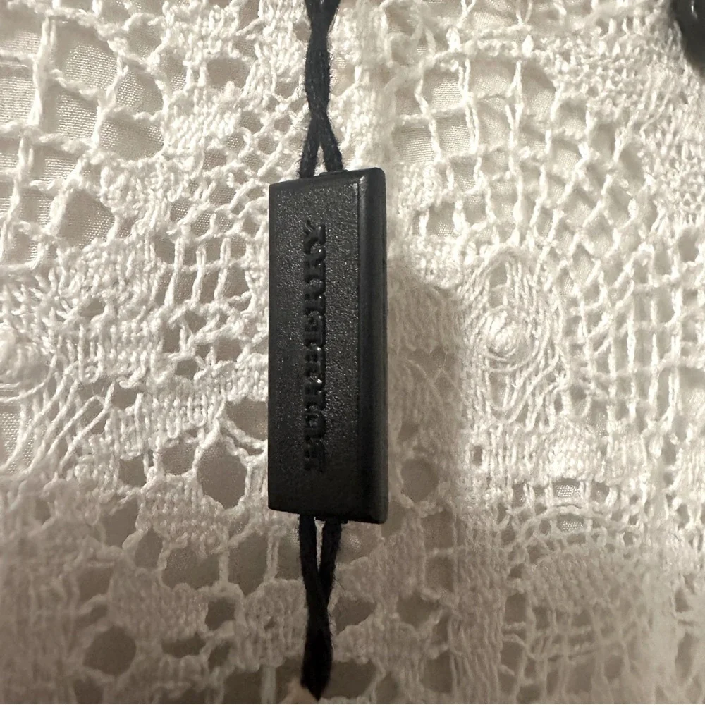 NWT Burberry White Floral Lace Lined Cotton Silk Women’s Skirt size‎ 6 reg $550